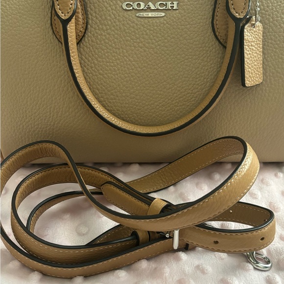 NWT Coach Rowan Satchel - Sandy Beige Colorblock - Picture 6 of 11